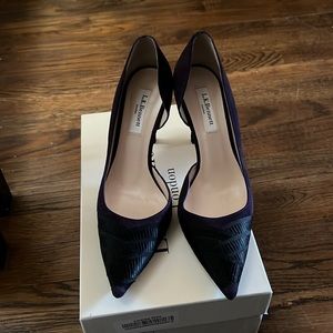 LK Bennett, Sue, deep purple suede pump